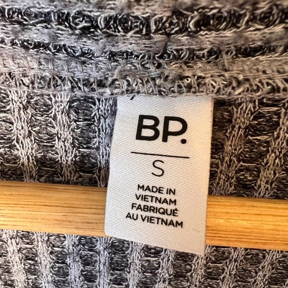 BP Top Womens Size Small Gray Nordstroms Button Down Waffle Knit V Neck Academia - Picture 2 of 15